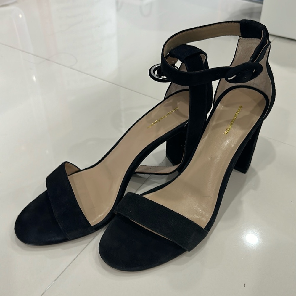 Ann Taylor Suede Block Heel Sandal 7.5M